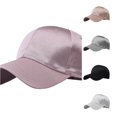 thumbnail image 1 of XIAOCHA Satin‑Finished Baseball Cap for Womens Solid Color Outdoor Dad Hat,Pink, 1 of 5
