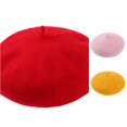 thumbnail image 1 of XIAOCHA Smooth‑Molded Beret for Womens Solid Rounded Crown Casual Gathering Berets,Red, 1 of 3