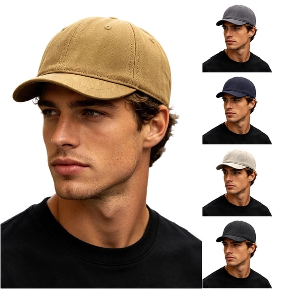 XIAOCHA Solid Baseball Cap for Men Adjustable Outdoor Farm Dad Hat Snapback Hat,Khaki
