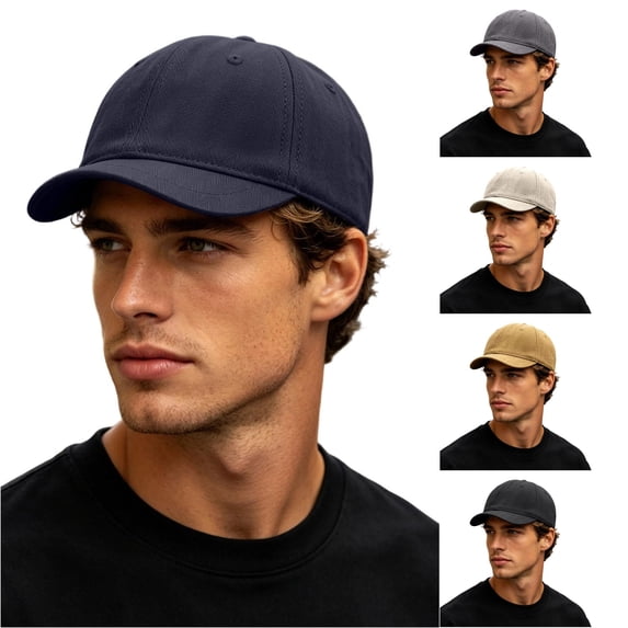 XIAOCHA Solid Baseball Cap for Men Adjustable Outdoor Farm Dad Hat Snapback Hat,Navy