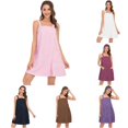 thumbnail image 1 of XIAOCHA Solid Terry Cloth Bath Wrap for Women Square Shoulder Strap Pocket Cover Up, 1 of 5