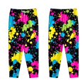 thumbnail image 1 of XIAOCHA Splash Print Jogger Pants For Women Elastic Cuffed Ankle Relaxed Streetwear Daily Long Trousers, 1 of 2