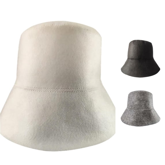 XIAOCHA Stitchedâ Bucket Hat for Womens Solid Wide Brim Sun Protection Bucket Hats,White