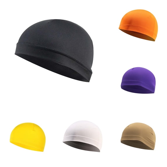 XIAOCHA Stretch‑Fit Skull Cap for Men Solid Hats Outdoor Fall‑Winter Toque,Black
