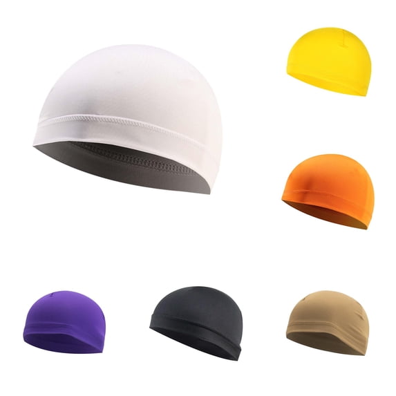 XIAOCHA Stretch‑Fit Skull Cap for Men Solid Hats Outdoor Fall‑Winter Toque,White
