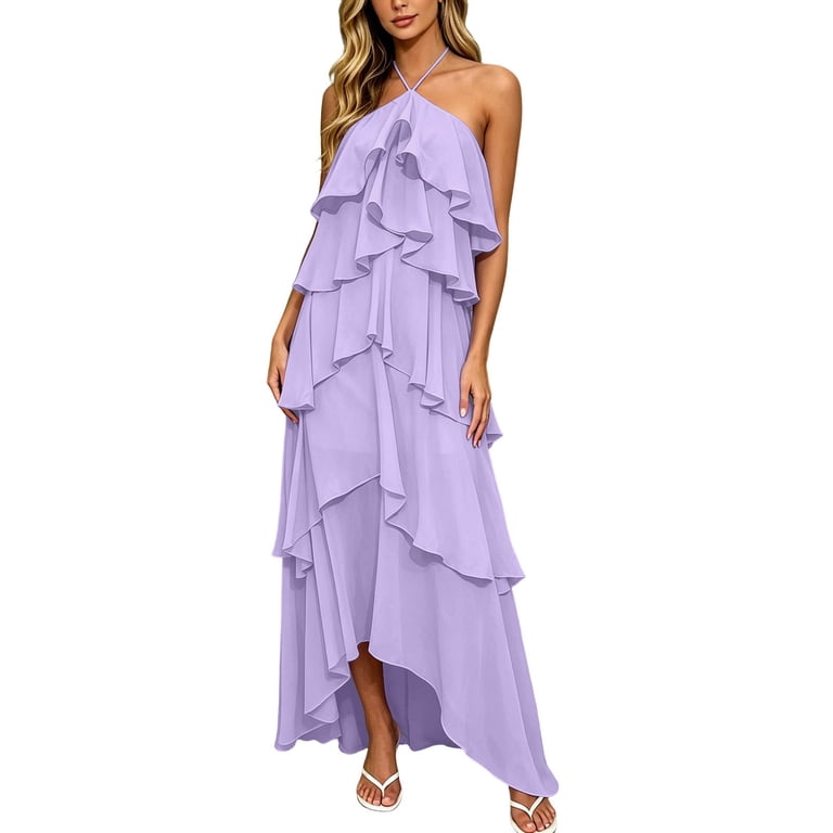 chiffon asymmetrical maxi dress Warehouse Women's Chiffon Asymmetric Double Layer Bandeau Maxi Dress in Bright Pink