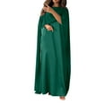 thumbnail image 1 of XIAOCHA Summer Flowy Maxi Dress for Women Solid Cape Sleeve Loose Formal Long Dresses, 1 of 3