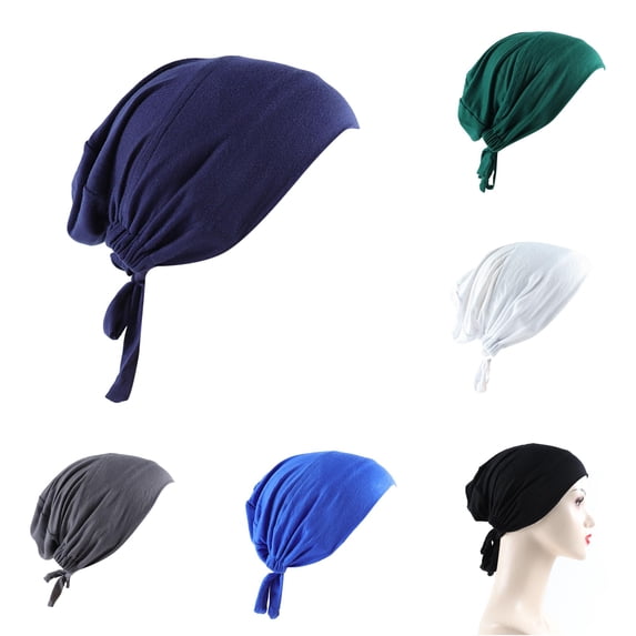 XIAOCHA Tie‑Back Turban for Women Solid Casual Fall‑Winter Headwrap,B