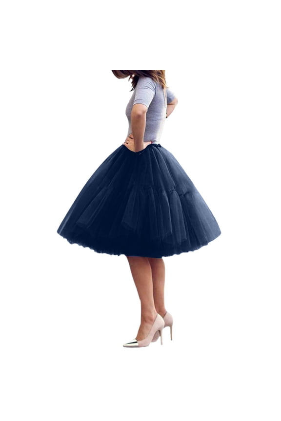 Ulle Tutu Skirt For Women Elastic Waist Petticoat Fluffy Skirt One Size Parties Weddings Skirts
