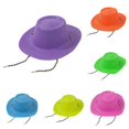 thumbnail image 1 of XIAOCHA Unisex Glitter‑Coated Accent Cowboy Hat Solid Chin‑Strap Western Hats Carnival Party Wide Brim Western Hat,Purple, 1 of 7