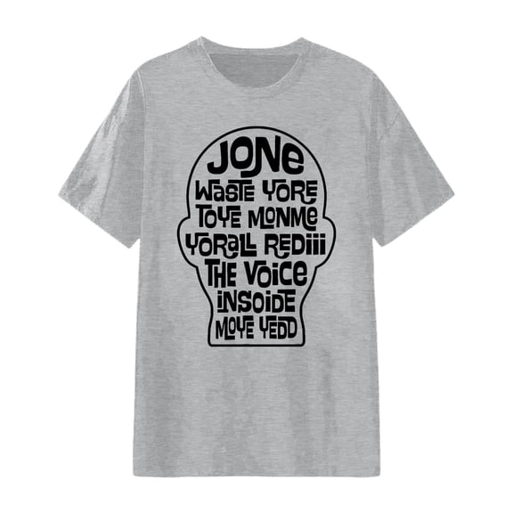 XIAOCHA Unisex Graphic Printed Short Sleeve Crew Neck T-Shirt Soft Everyday Fashion Tee