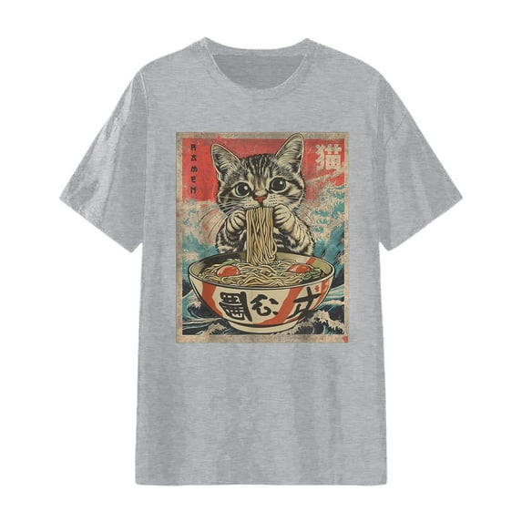 XIAOCHA Unisex Graphic Printed T-Shirt Soft Comfortable Casual Tee ...