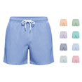 thumbnail image 1 of XIAOCHA Vertical Stripe Swim Shorts For Men Elastic Waist Loose Fit Summer Trunks, 1 of 4