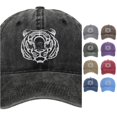 thumbnail image 1 of XIAOCHA Vintage Washed Embroidered Dad Hat for Women Adjustable Hat Band Outdoor Daily Ball Cap,Black, 1 of 4
