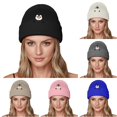 thumbnail image 1 of XIAOCHA Warm Fall‑Winter Beanie for Women，Penguin‑Embroidered Beanies，Daily Outdoor Headwear,Black, 1 of 6