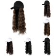 thumbnail image 1 of XIAOCHA Wavy‑Hair Wig Hat for Women Adjustable Hat Band Sun Protection Baseball Cap,B, 1 of 2