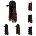 thumbnail image 1 of XIAOCHA Wavy‑Hair Wig Hat for Women Adjustable Hat Band Sun Protection Baseball Cap,C, 1 of 2