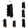 thumbnail image 1 of XIAOCHA Wavy‑Hair Wig Hat for Women Adjustable Hat Band Sun Protection Baseball Cap,D, 1 of 2