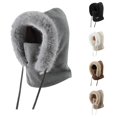 thumbnail image 1 of XIAOCHA Women’S Furry‑Trim Trapper Hat Knit Hats Fall‑Winter Daily‑Use Bonnet,Grey, 1 of 6
