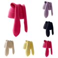 thumbnail image 1 of XIAOCHA Women’S Long‑Ear Beanie Ribbed‑Knit Fall‑Winter Casual Toque,Light Pink, 1 of 5