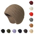 thumbnail image 1 of XIAOCHA Women’S Rib‑Knit Ear‑Cover Beanie Solid Hats Fall‑Winter Outdoor Toque,Coffee, 1 of 4
