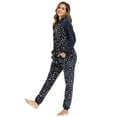 thumbnail image 1 of XIAOCHA Women Star Print Onesie Hooded Zip Jumpsuit Sleepwear, 1 of 4