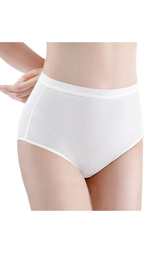 Women's Breathable Cotton Briefs High Waist Mini Length Elastic Waist Boyshorts Smooth Minimalist Intimate Panties