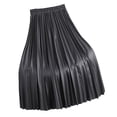 thumbnail image 1 of XIAOCHA Women's Elastic High Waist Pleated Skirt Flowy Elegant Everyday Office Midi Skirt, 1 of 3