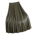 thumbnail image 1 of XIAOCHA Women's Elastic High Waist Pleated Skirt Flowy Elegant Everyday Office Midi Skirt, 1 of 3