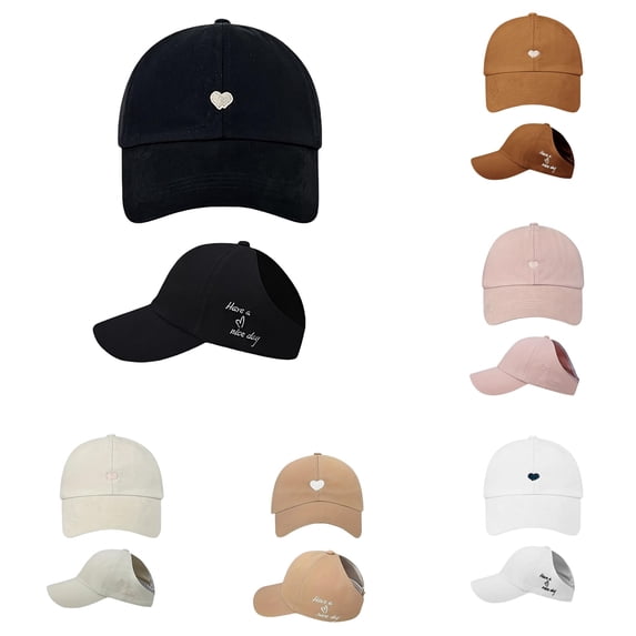 XIAOCHA Women's Embroidered Baseball Cap Adjustable Hat Band Farm Ball Hat,Black