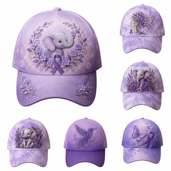XIAOCHA Women's Embroidered Ribbon Tree Graphic Baseball Cap Adjustable Trucker Hats for Outdoor Sun Shield Ball Cap,Light Purple4