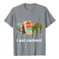 thumbnail image 1 of XIAOCHA Women's Graphic T-Shirt with I Eat Cement Print Casual Crew neck Top for Ladies, 1 of 2
