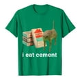 thumbnail image 1 of XIAOCHA Women's Graphic T-Shirt with I Eat Cement Print Casual Crew neck Top for Ladies, 1 of 2