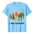 thumbnail image 1 of XIAOCHA Women's Graphic T-Shirt with I Eat Cement Print Casual Crew neck Top for Ladies, 1 of 2