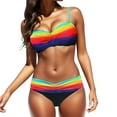 thumbnail image 1 of XIAOCHA Women's High Waist Push Up Padded Bikini Set Two Piece Tankini Swimsuit Bathing Suit, 1 of 6
