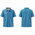 thumbnail image 1 of XIAOCHA Women's Holiday Short Sleeve Polo Shirt Donut Print Casual Outfit Sport Jersey, 1 of 2