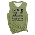 thumbnail image 1 of XIAOCHA Women's Humorous Graphic Tank Top Crew Neck Sleeveless Tee Breathable Casual Workout Wear Shirt, 1 of 2