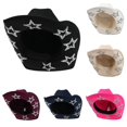 thumbnail image 1 of XIAOCHA Women's Inner Star‑Glitter Accent Cowboy Hat Solid Horse‑Riding Farm Western Hat,Black, 1 of 7