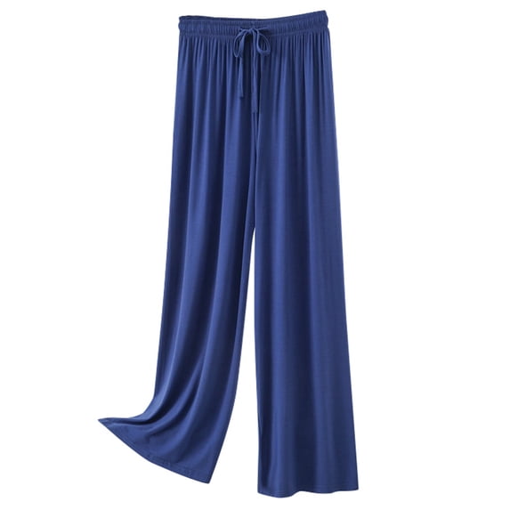 XIAOCHA Women's Drawstring Wide Leg Pants Solid Flowy Loose Trousers Daily Street Casual Wear