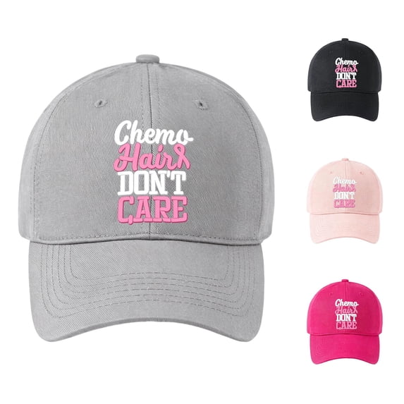 XIAOCHA Women's Printed Cancer Awareness Baseball Cap Adjustable Outdoor Dad Hat Rally Trucker Hat,Grey