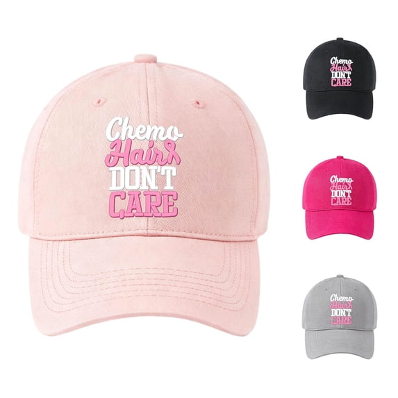 XIAOCHA Women's Printed Cancer Awareness Baseball Cap Adjustable Outdoor Dad Hat Rally Trucker Hat,Pink
