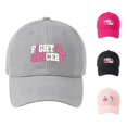 thumbnail image 1 of XIAOCHA Women's Printed Cancer Fight Baseball Cap Adjustable Support Trucker Hat Event Dad Hat,Grey, 1 of 4