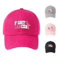 thumbnail image 1 of XIAOCHA Women's Printed Cancer Fight Baseball Cap Adjustable Support Trucker Hat Event Dad Hat,Hot Pink, 1 of 4