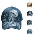 thumbnail image 1 of XIAOCHA Women's Printed Rhinestone Baseball Cap Breathable Outdoor Party Dad Hat Casual Trucker Hat,Dark Blue, 1 of 4