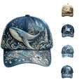 thumbnail image 1 of XIAOCHA Women's Printed Rhinestone Baseball Cap Breathable Outdoor Party Dad Hat Casual Trucker Hat,Navy, 1 of 4