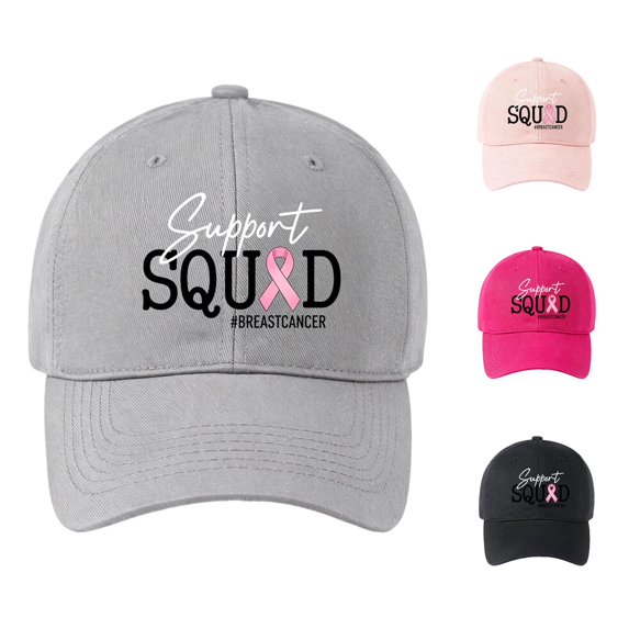 XIAOCHA Women's Printed Support Squad Baseball Cap Adjustable Charity Trucker Hat Gathering Dad Hat,Grey