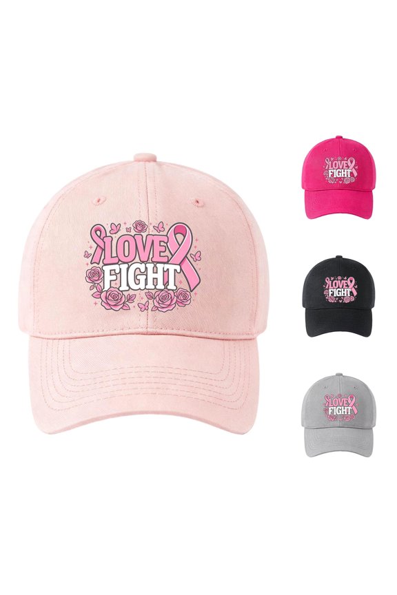 Women's Printed Survivor Support Baseball Cap Adjustable Rally Trucker Hat Campaign Dad Hat,Pink