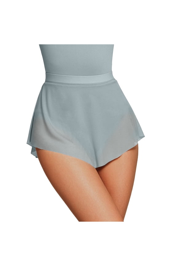 Women’s Sheer Mesh Ballet Skirt Elastic Waist Short Flowy Dance Cover-Up Skirts
