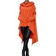 thumbnail image 1 of XIAOCHA Women's Solid Cape Oversized Long Sleeve Hooded Zip Up Coat Warm Gothic Street Capes, 1 of 6