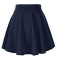 thumbnail image 1 of XIAOCHA Women's Solid Color Flare Mini Skirt High Waist A Line Short Skirt Versatile Casual Daily Skirts Navy, 1 of 2